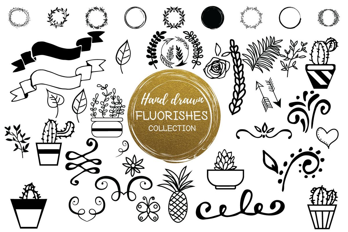 Hand Drawn Flourishes Collection example image 1
