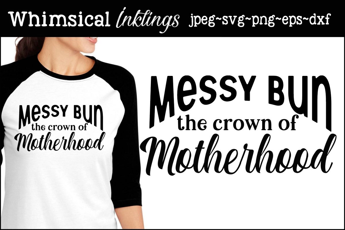 Messy Bun SVG example image 1