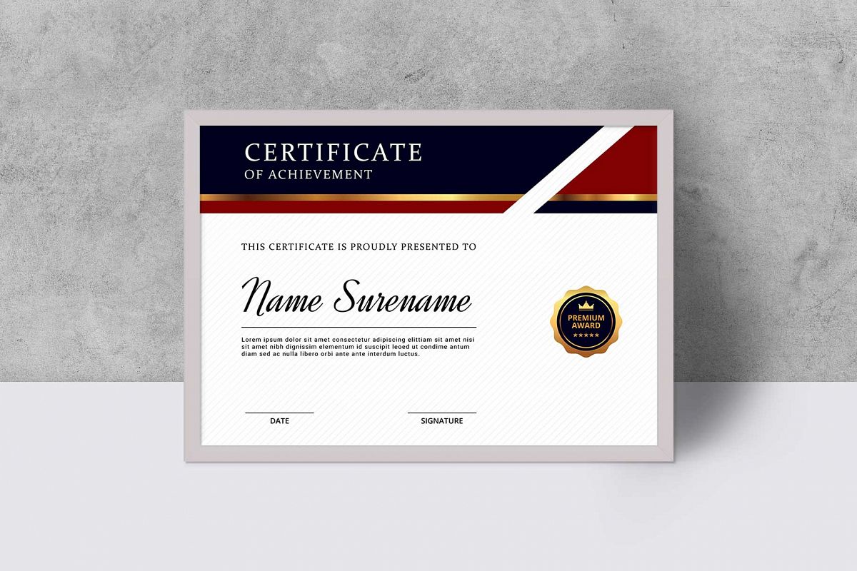 Certificate example image 1
