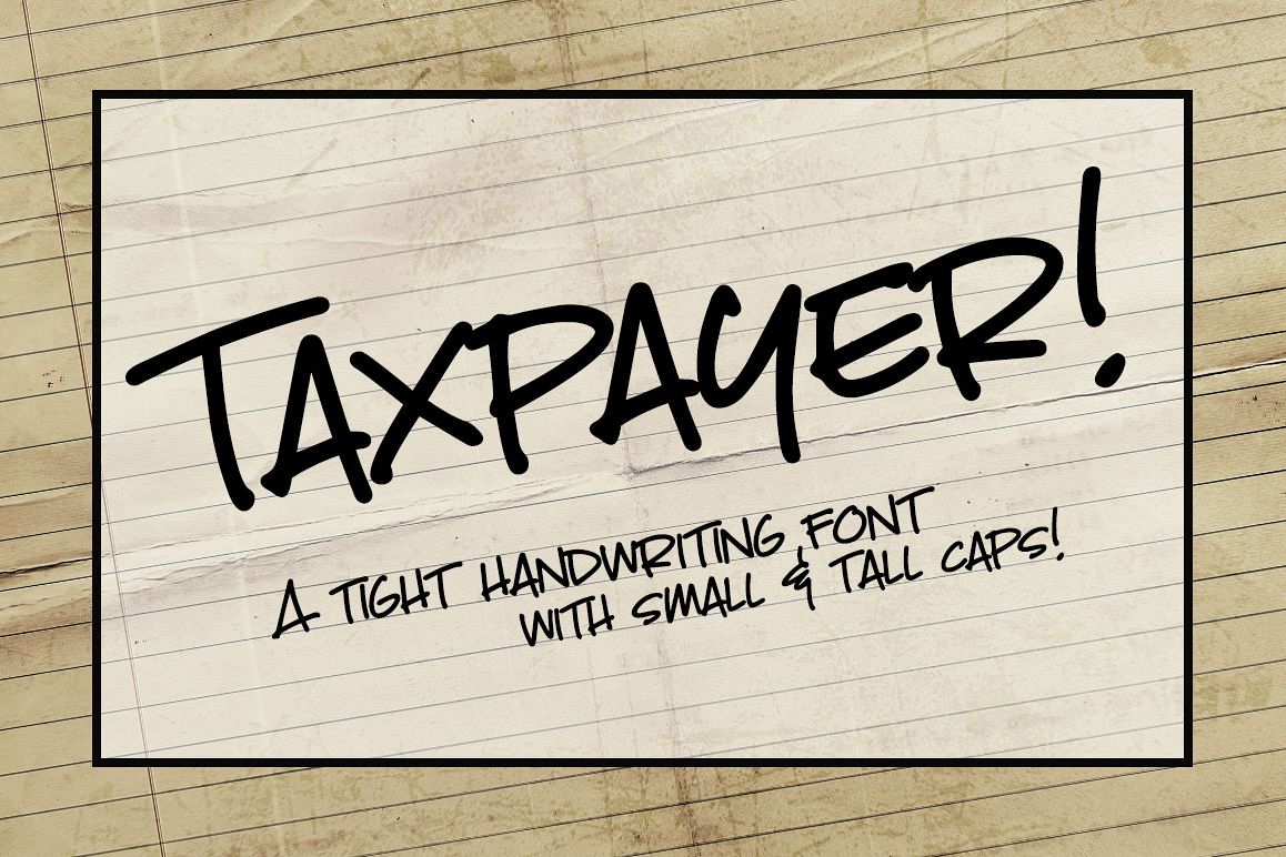 Taxpayer: my own handwriting font! example image 1