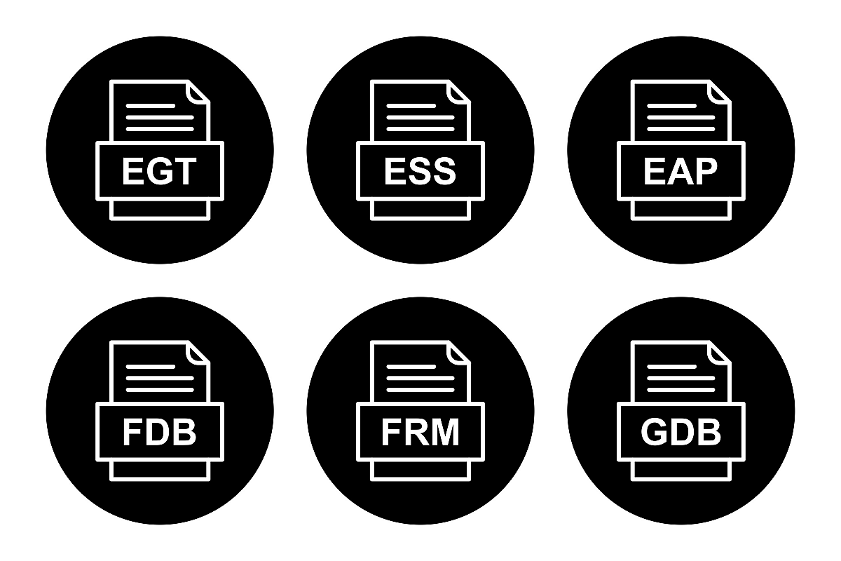 Set Of File Formats Icons example image 1