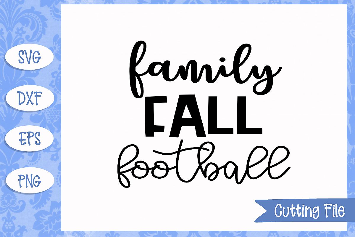 Family fall football Cut File example image 1