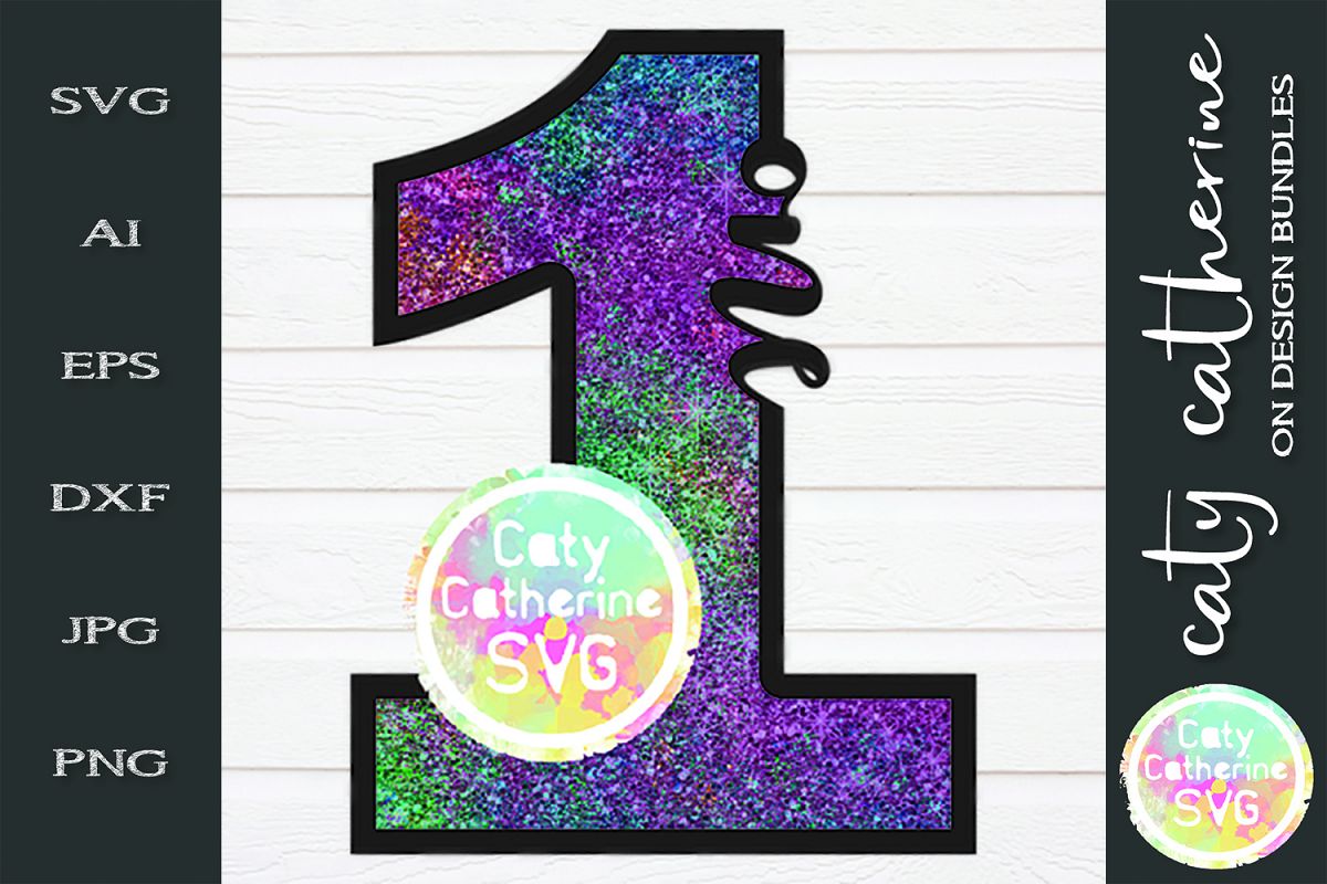 1 One Years Old Birthday SVG Cut File example image 1
