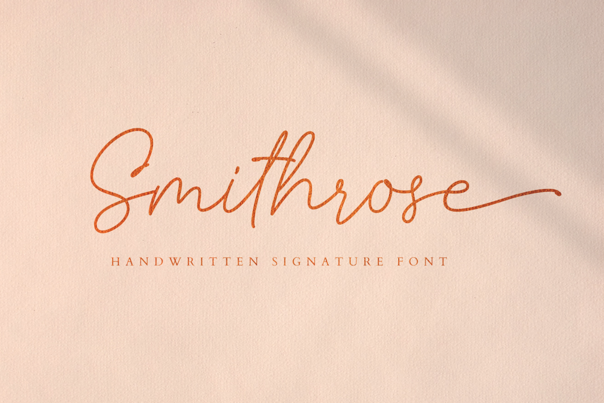 Smithrose - Signature Typeface example image 1
