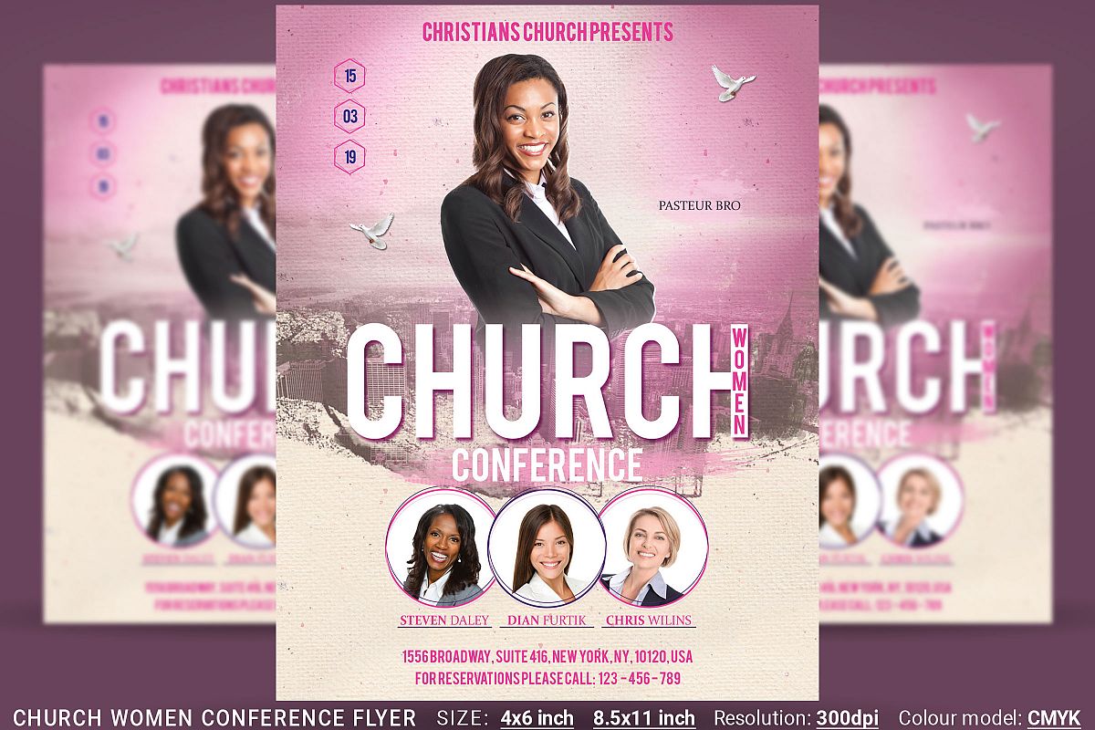 Church Women Conference Flyer Poster example image 1
