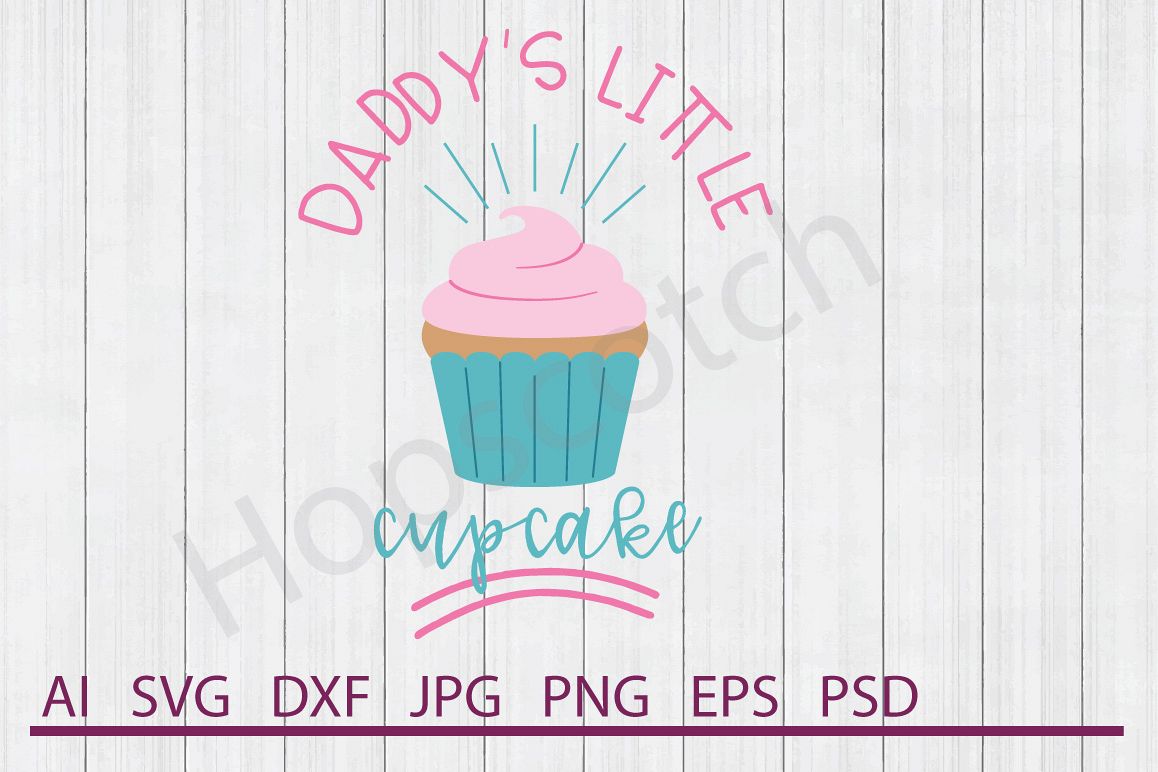 Cupcake SVG, Little Cupcake SVG, DXF File, Cuttable File example image 1