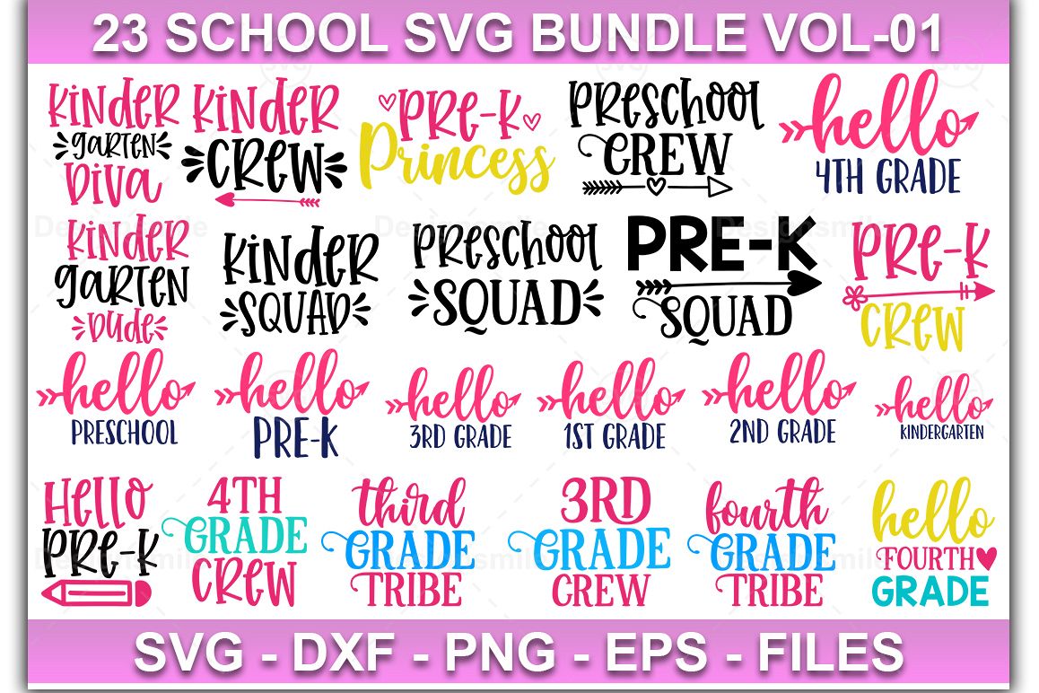 School SVG Bundle | Teacher Squad svg | 100 days of school example image 1