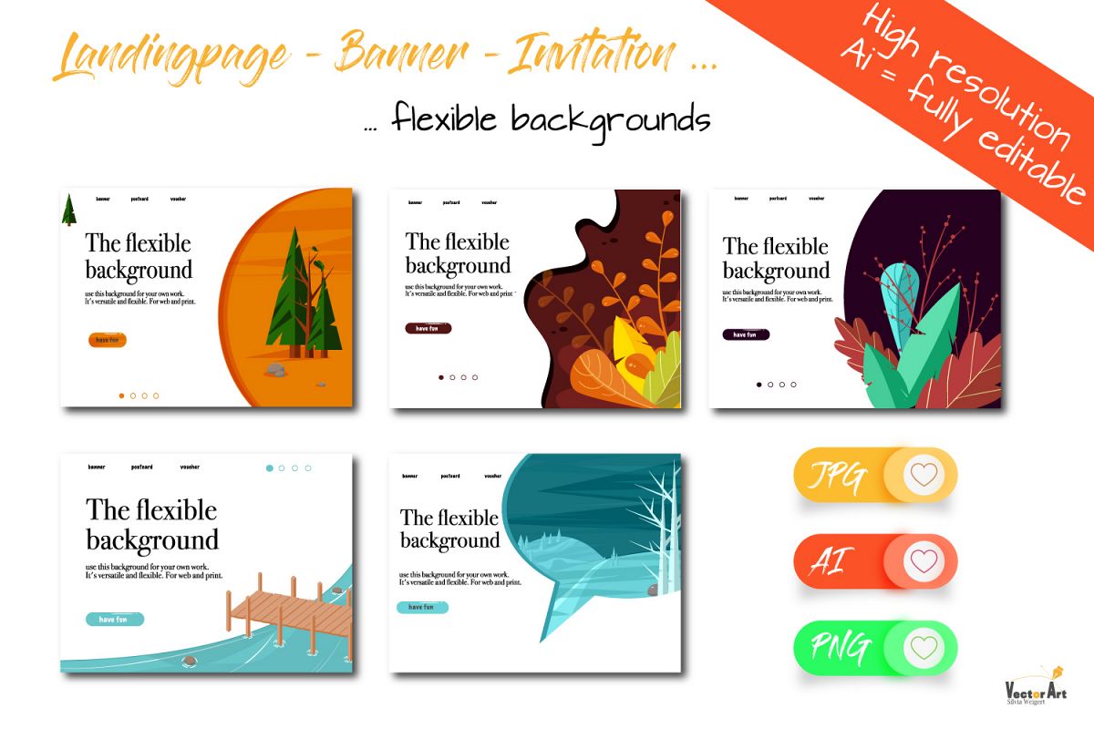 Template Bundle - Landing Page - Banner -Invitation example image 1