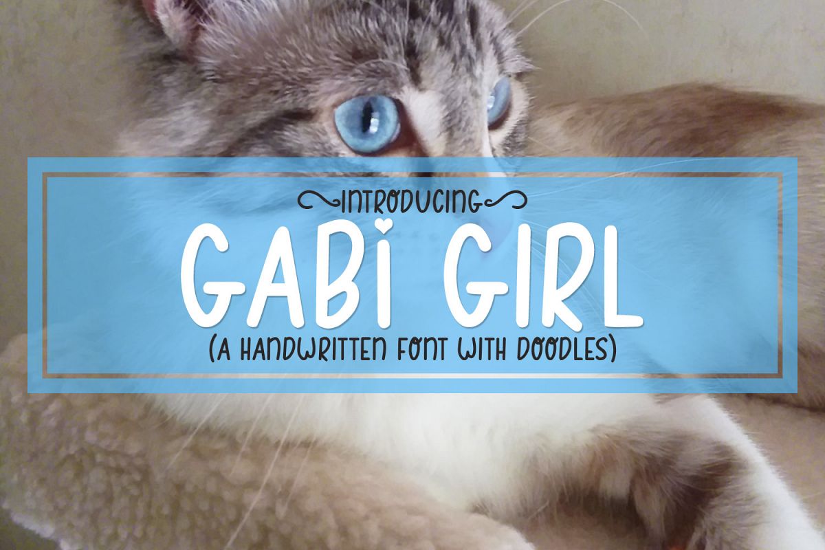 Gabi Girl - A Handwritten Font w/ Doodles by Digi Web Studio example image 1