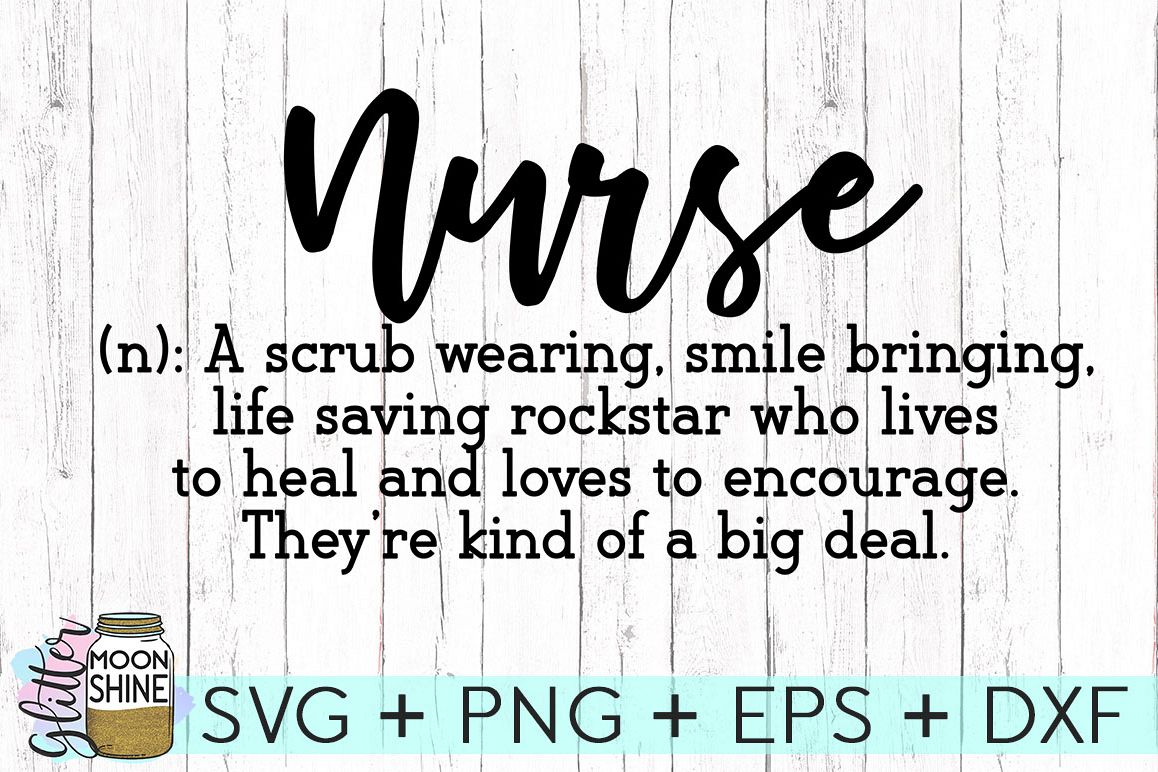 Nurse Definition SVG DXF PNG EPS Cutting Files