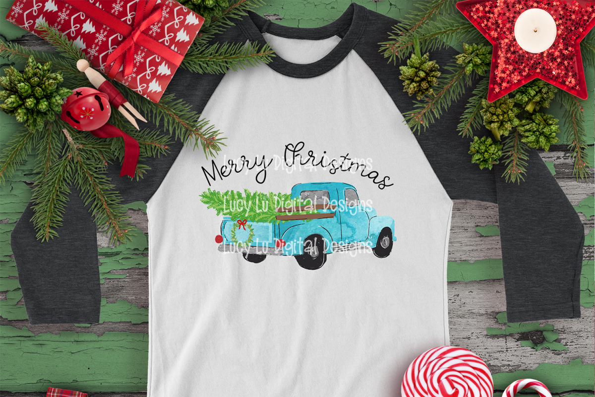 CHRISTMAS - Merry Christmas Truck example image 1