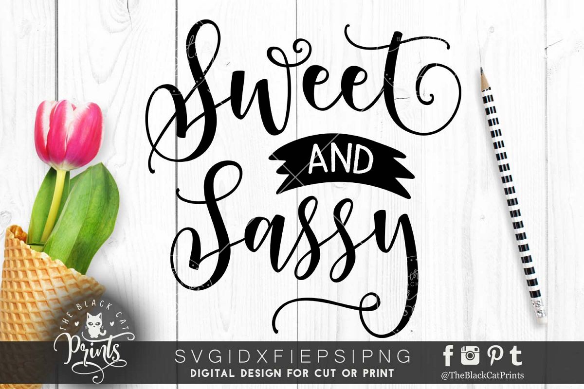 Sweet and Sassy SVG DXF PNG EPS example image 1