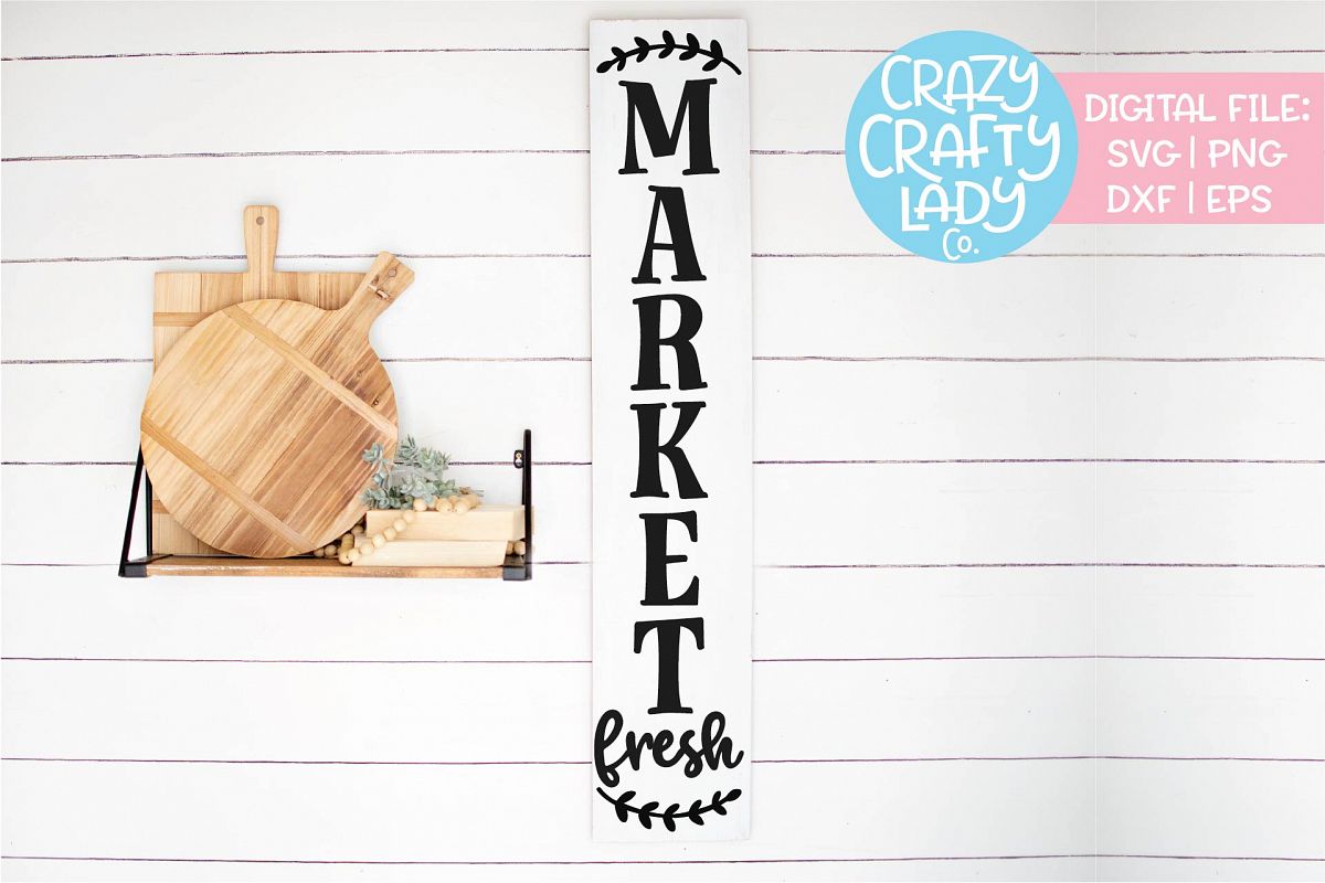 Vertical Market Fresh Sign Kitchen SVG DXF EPS PNG Cut File example image 1