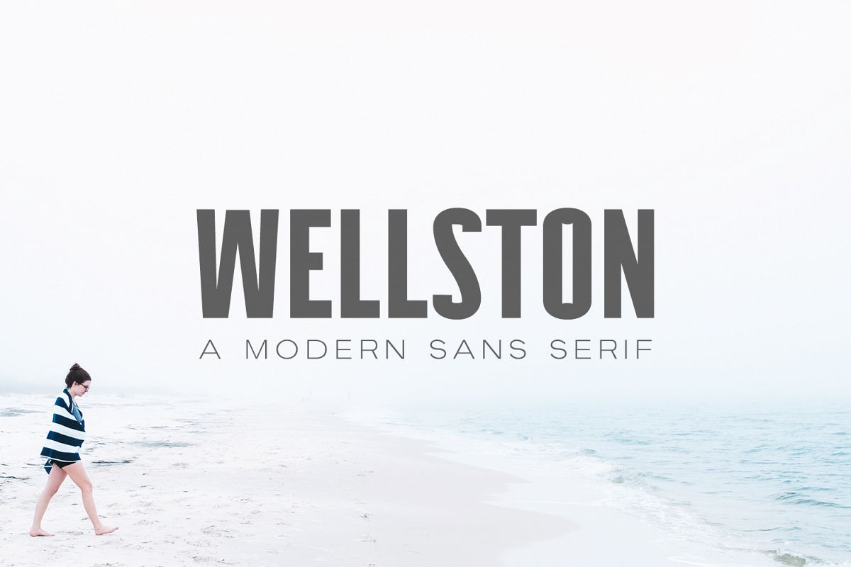 Wellston Modern Sans Serif Font Family example image 1