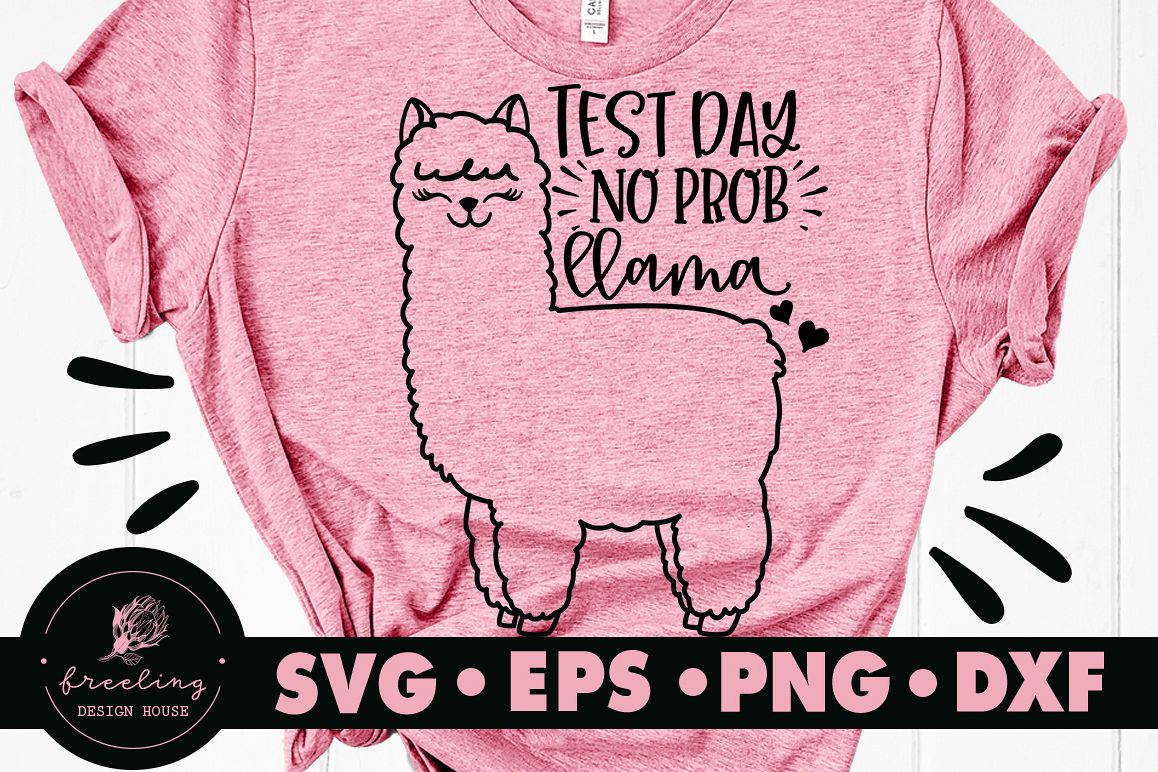 Test Day No Prob Llama SVG DXF EPS PNG example image 1