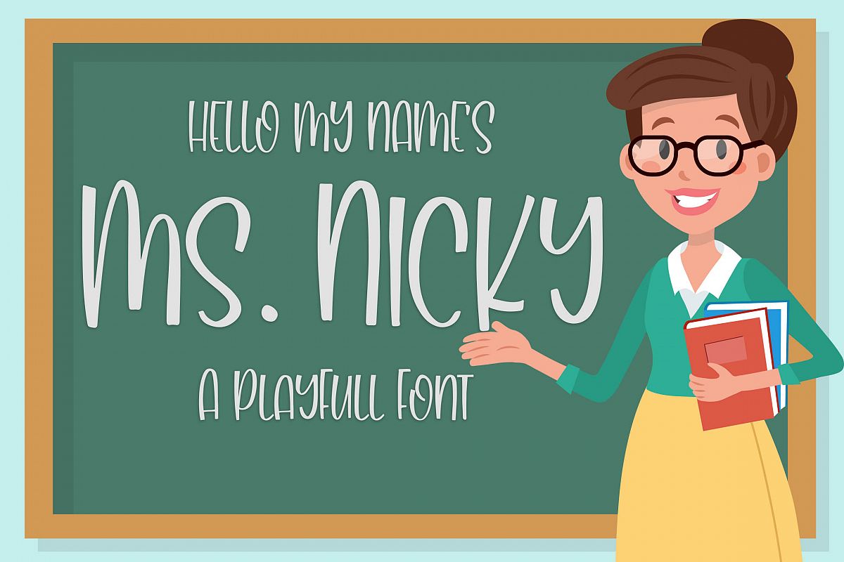 Ms. Nicky - A Playful Font example image 1