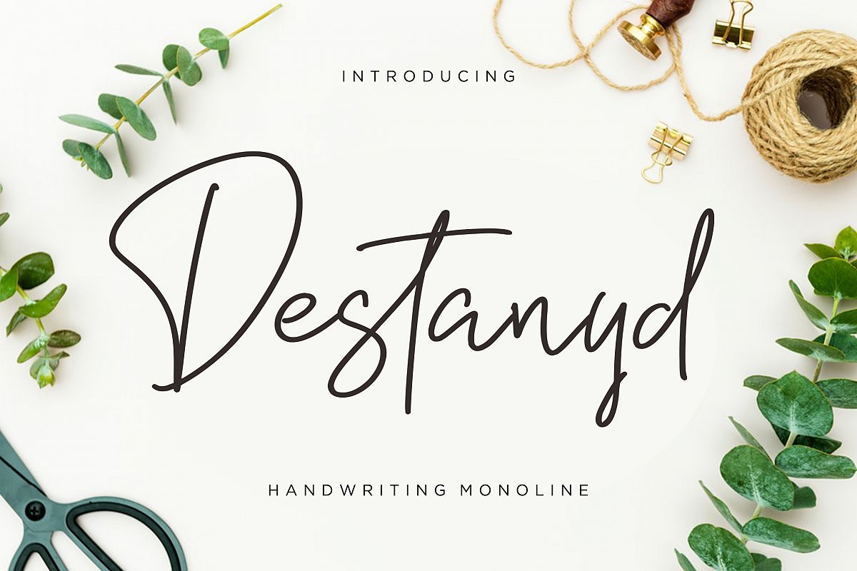 Destanyd Handwriting Monoline example image 1