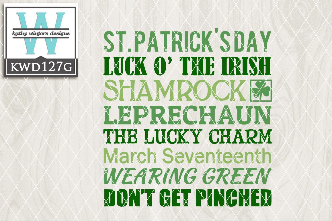 St. Patrick's Cutting File KWD127G example image 1