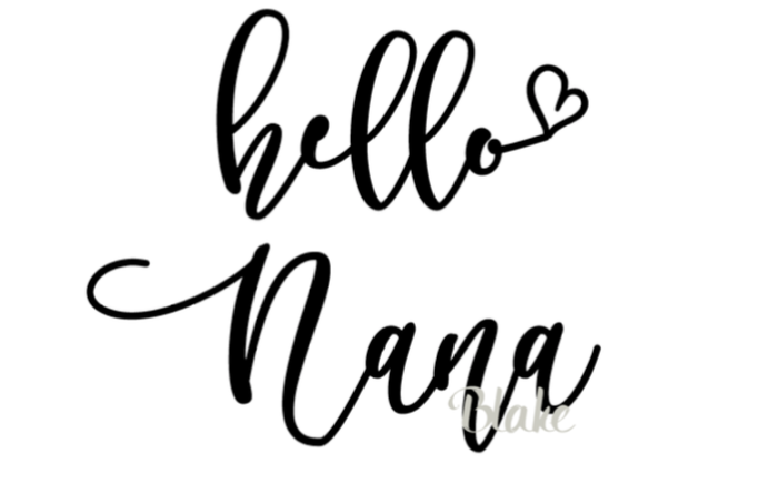 Download Hello nana svg new baby svg new grandma svg cut file silhouette cameo or cricut tshirt coffee ...