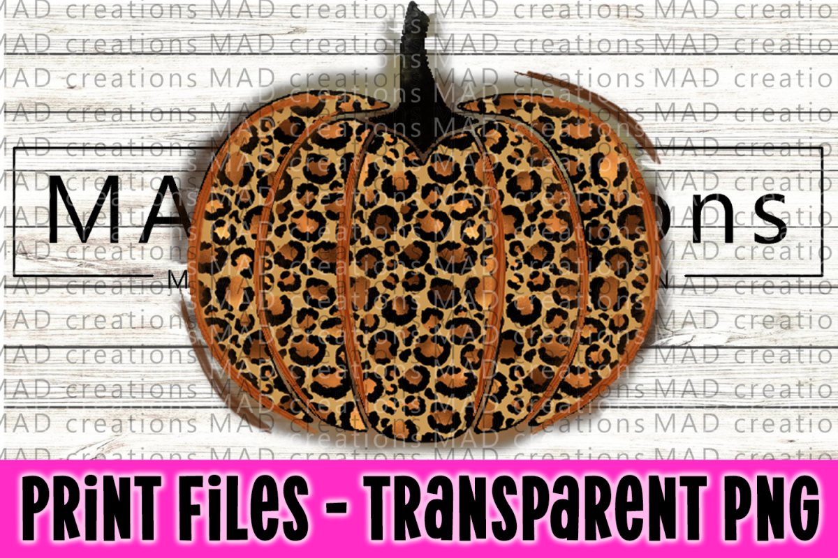 Leopard Print Pumpkin Print File Clipart example image 1