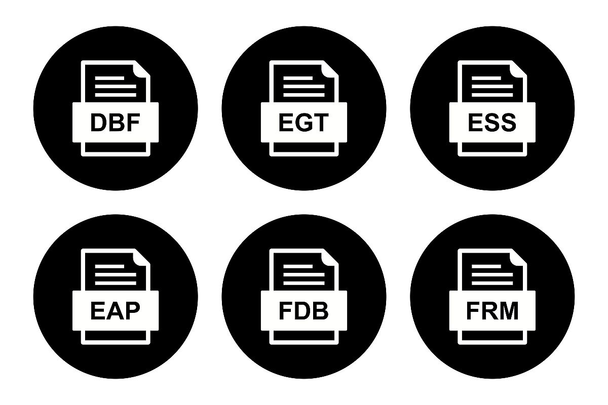 Set Of File Formats Icons example image 1