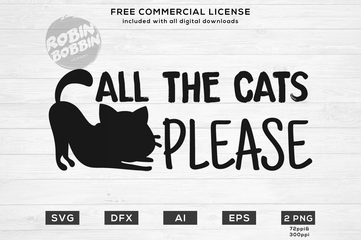 All the Cats Please Design for T-Shirt, Hoodies, Mugs example image 1