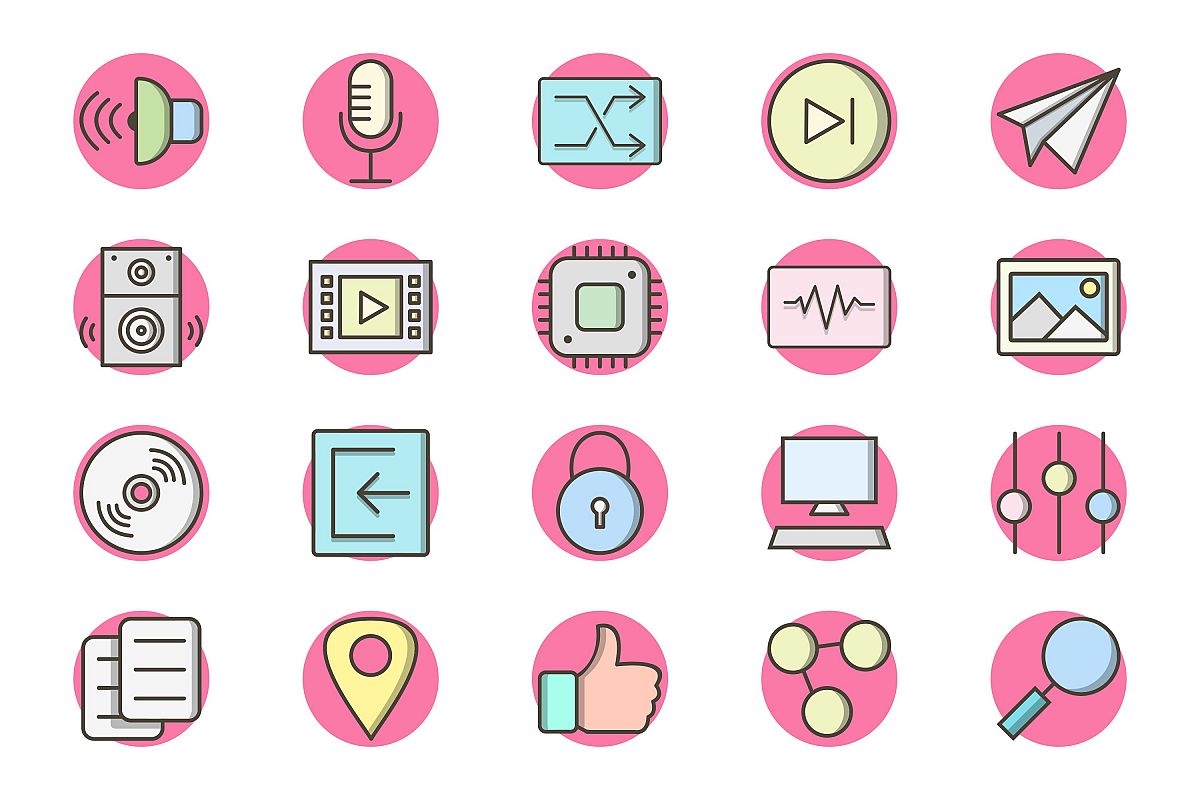 Set Of Multimedia Icons example image 1