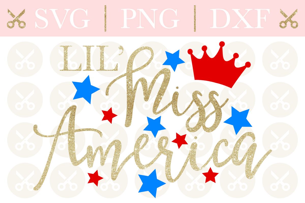 4th Of July Svg Little Miss America Svg Patriotic Svg example image 1