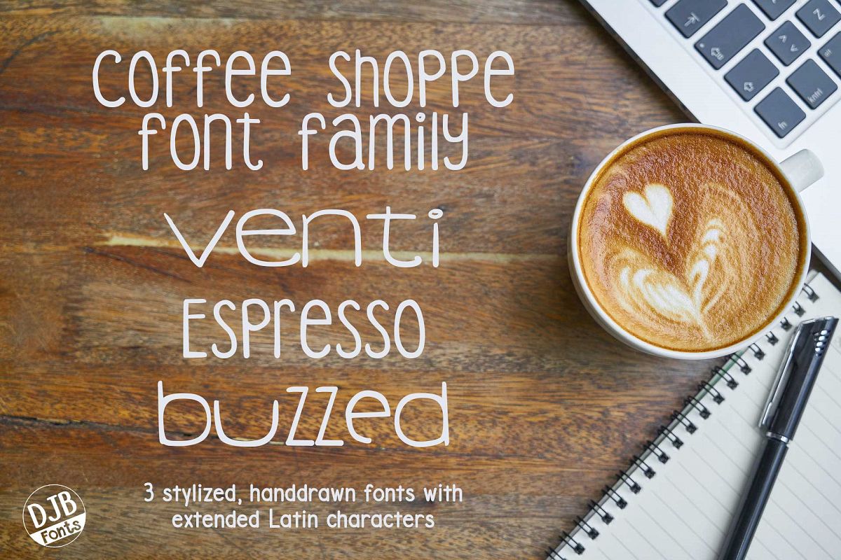 DJB Coffee Shoppe Font Bundle example image 1