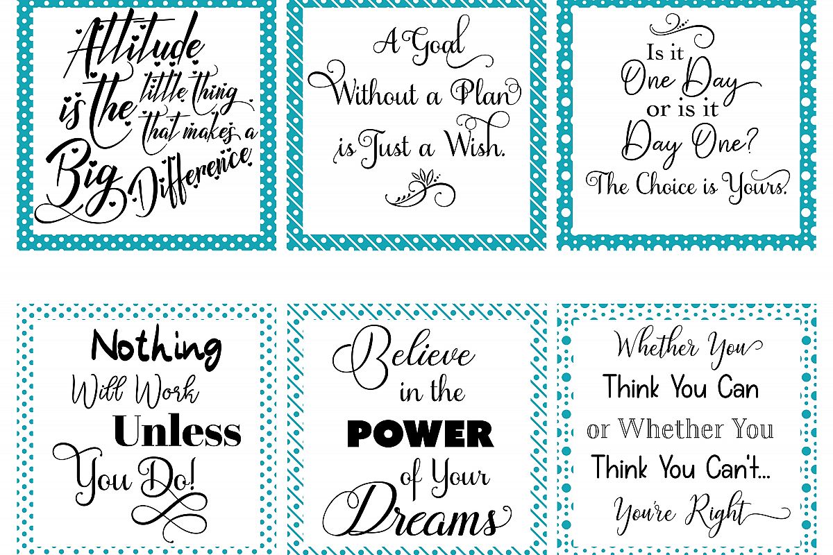 Social Media Graphics - Set 1 Teal example image 1