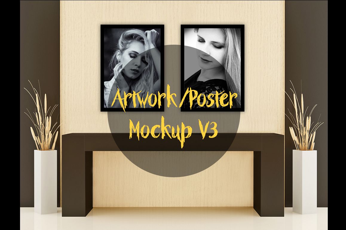 Wall art / Poster Mockup v3 example image 1