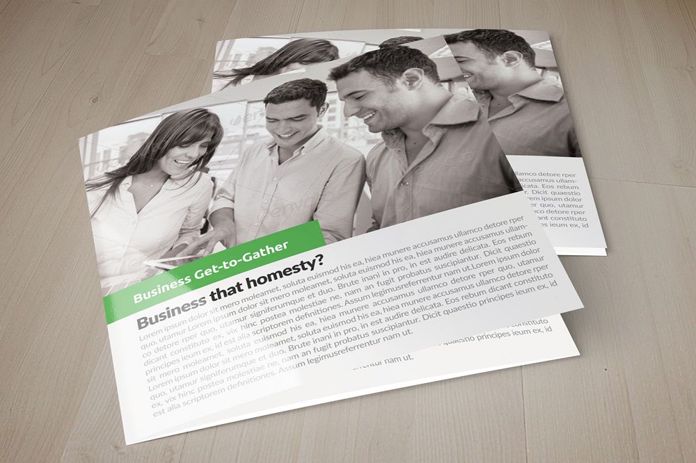 Business Square Trifold Brochure example image 1