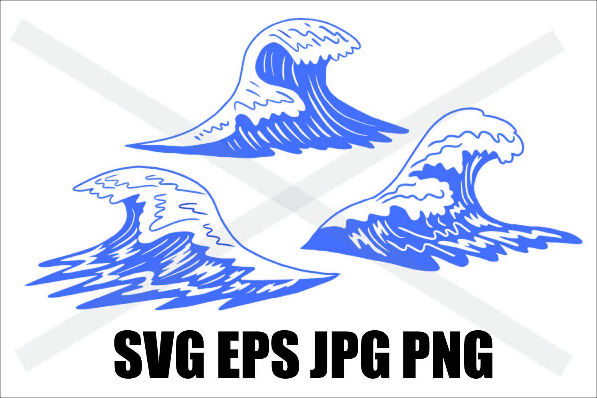 Wave - SVG EPS JPG example image 1