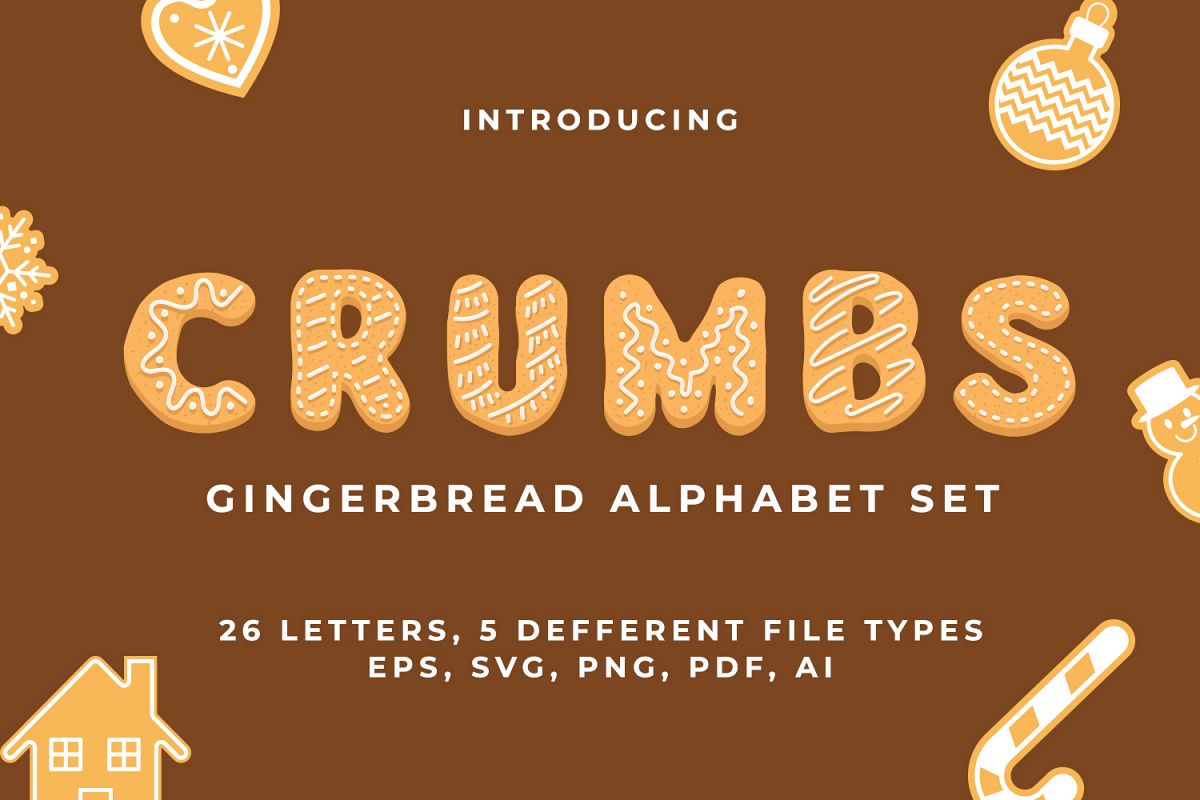 Gingerbread Alphabet Set example image 1