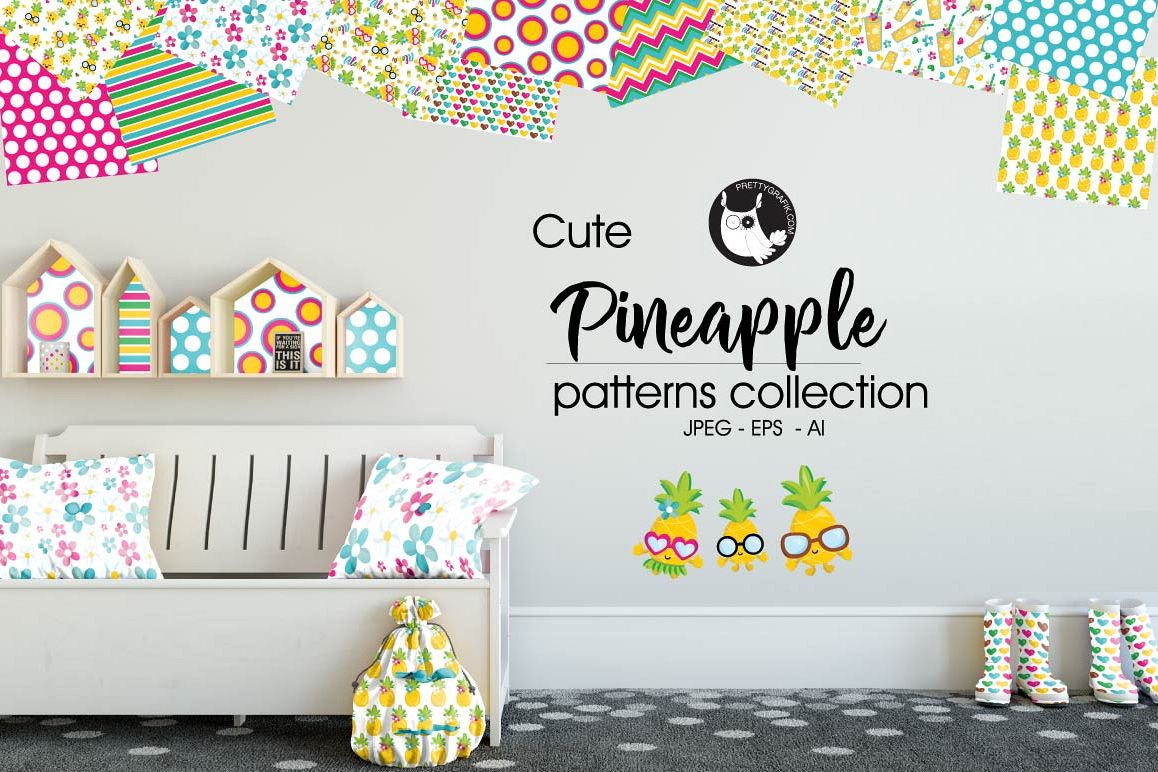 PINEAPPLE, digital papers example image 1