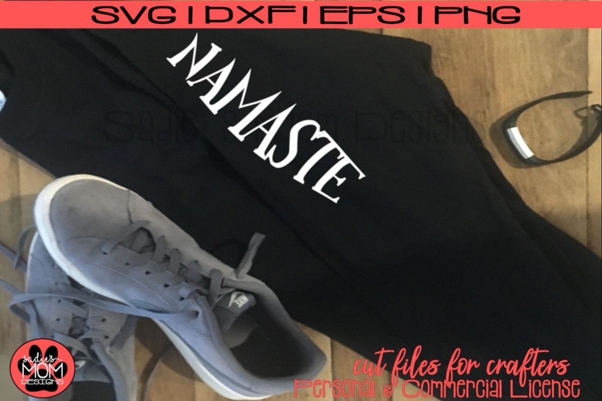 Namaste - Vertical and Horizontal | Yoga SVG Cut File example image 1