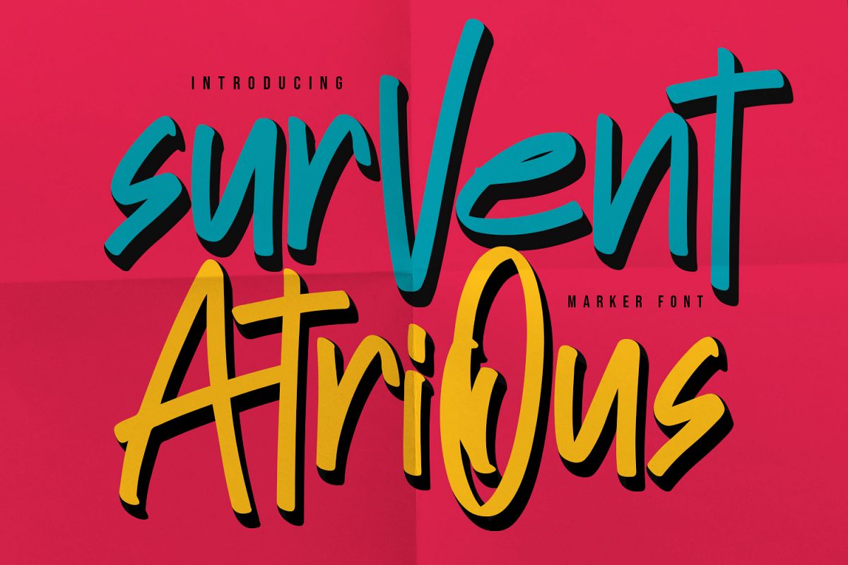 Survent Atrious Marker Font example image 1