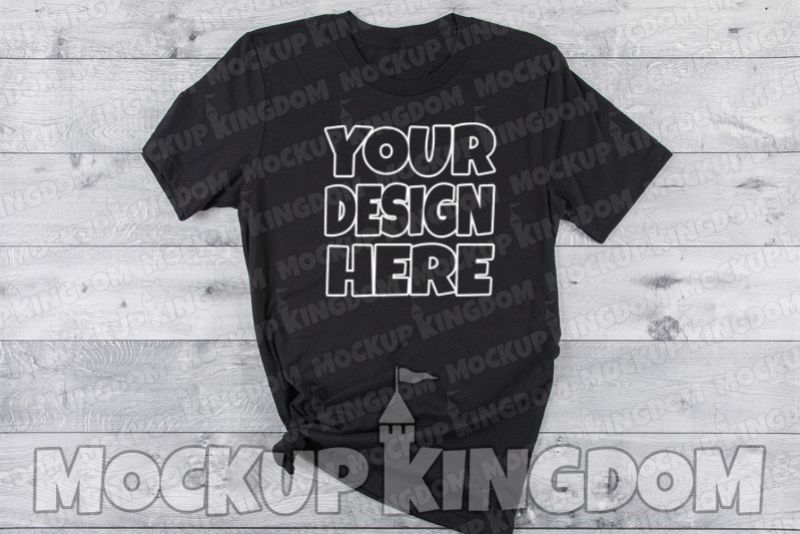 Unisex Crew Neck Shirt Mockup, Bella Canvas Mockup example image 1