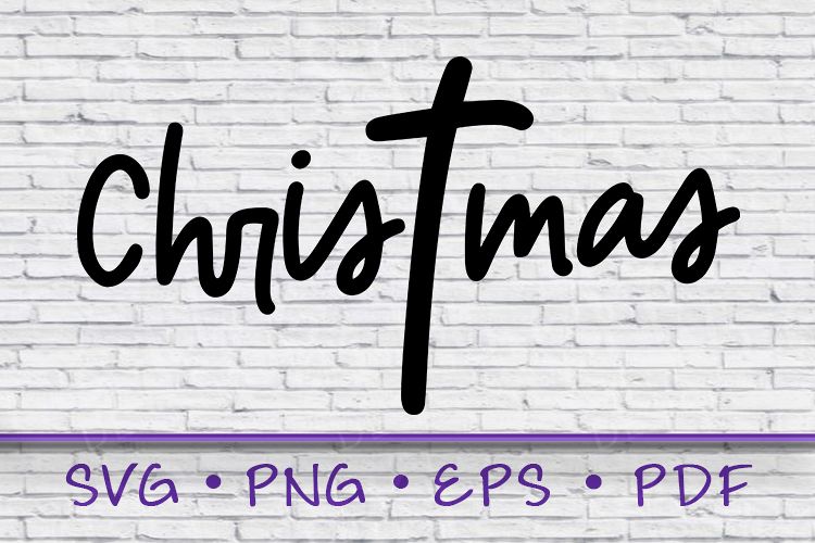 Christmas SVG, Christ Mas Svg, Cross Svg, Christ mas example image 1