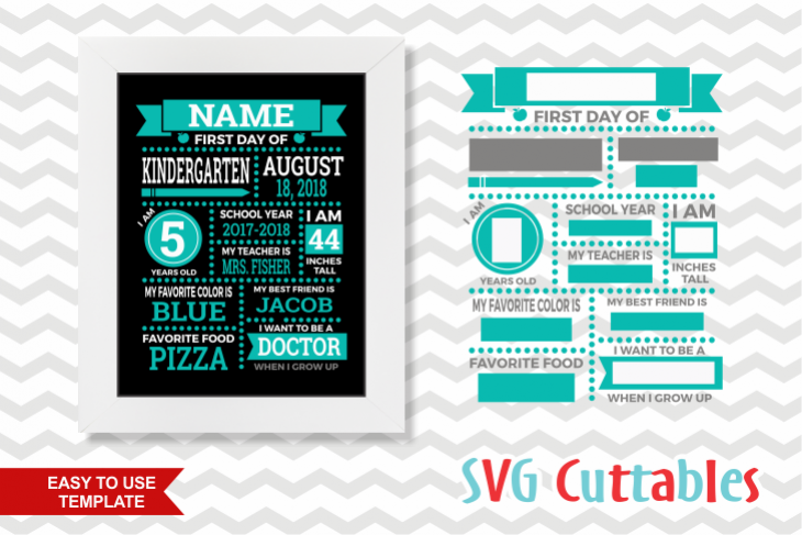 First Day of School | Last Day of School | Cut File example image 1