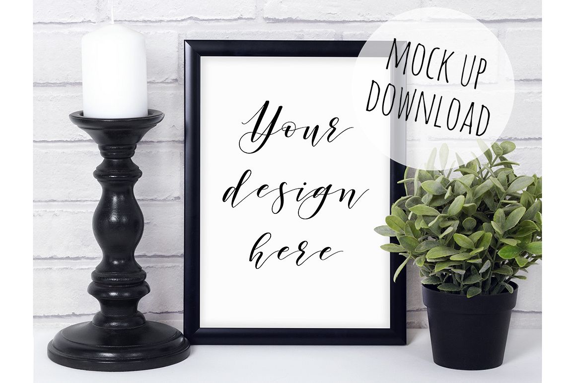 Download Black A4 Frame Mockup