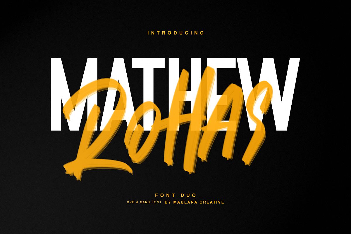 Mathew Rohas Brush Font Duo example image 1