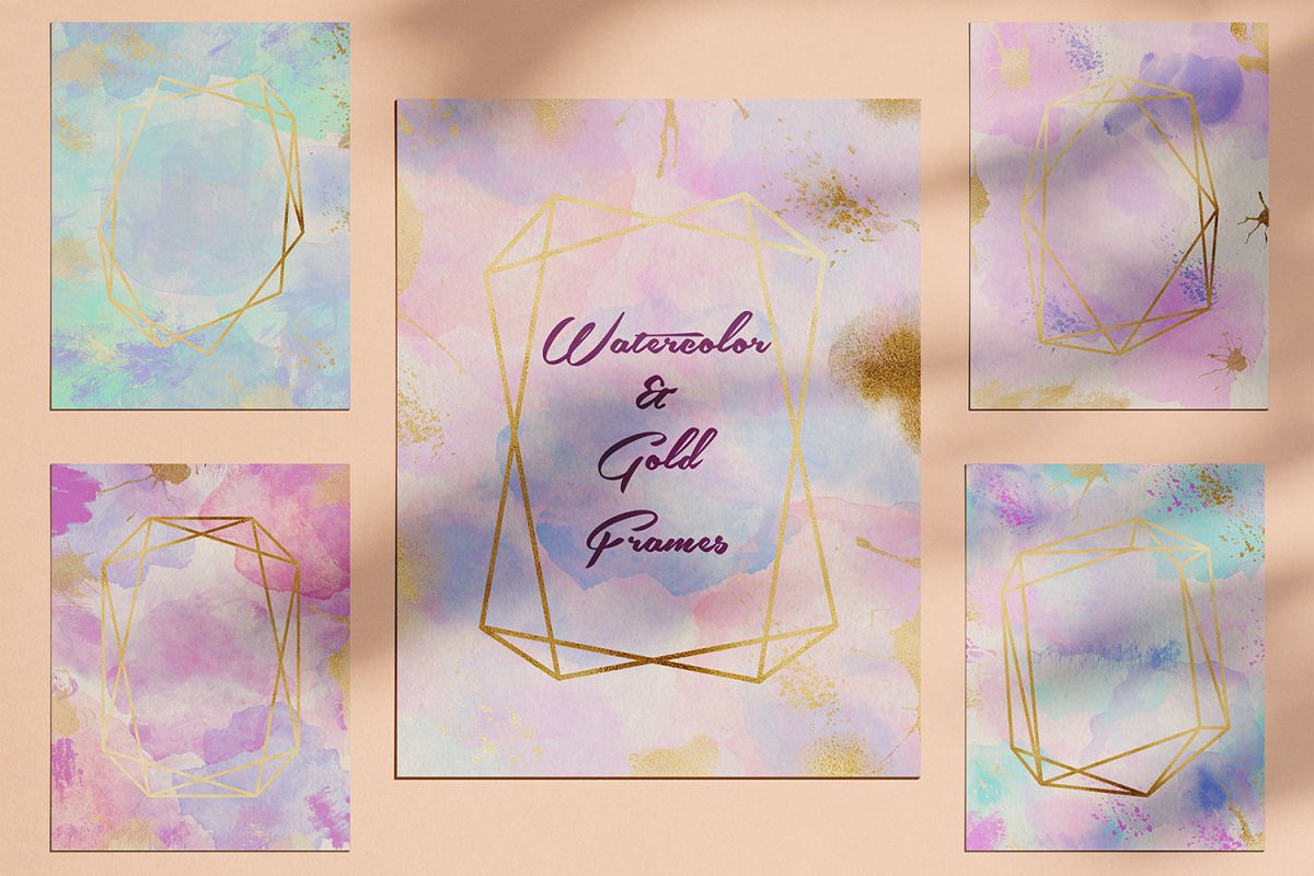 Watercolor Invitation Frames example image 1