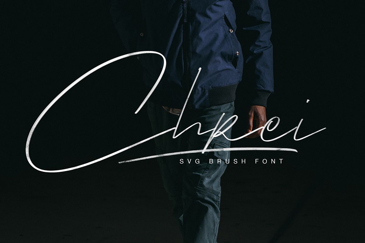 Chrei SVG Brush Font example image 1