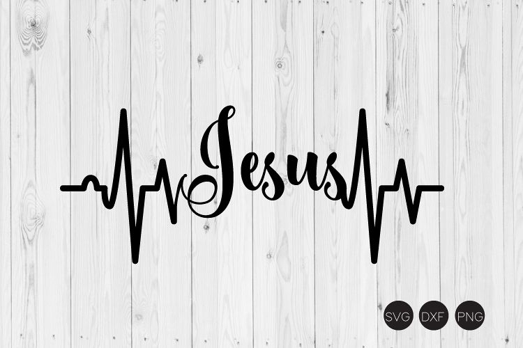 Jesus Heartbeat SVG example image 1