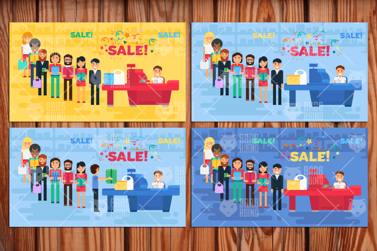 Buyers Queue At The Sale example image 1