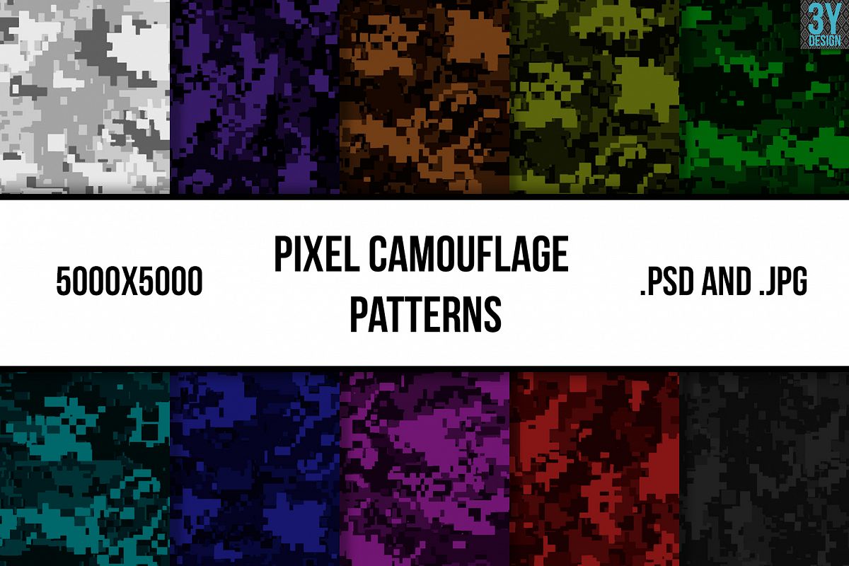 Pixel Camouflage Patterns example image 1