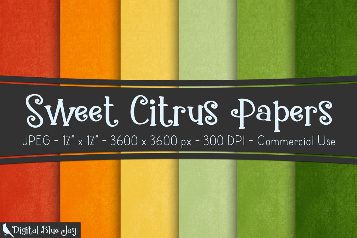 Digital Paper Textured Backgrounds - Sweet Citrus example image 1