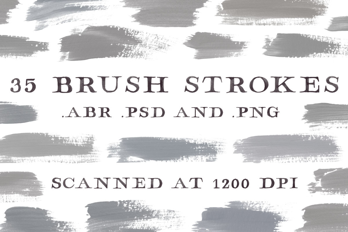 Acrylic Brush Strokes Clip Art - Photoshop Brushes example image 1