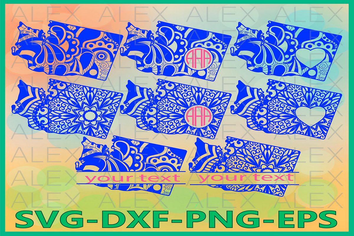 Washington State SVG, Washington Mandala SVG, Washington Svg example image 1